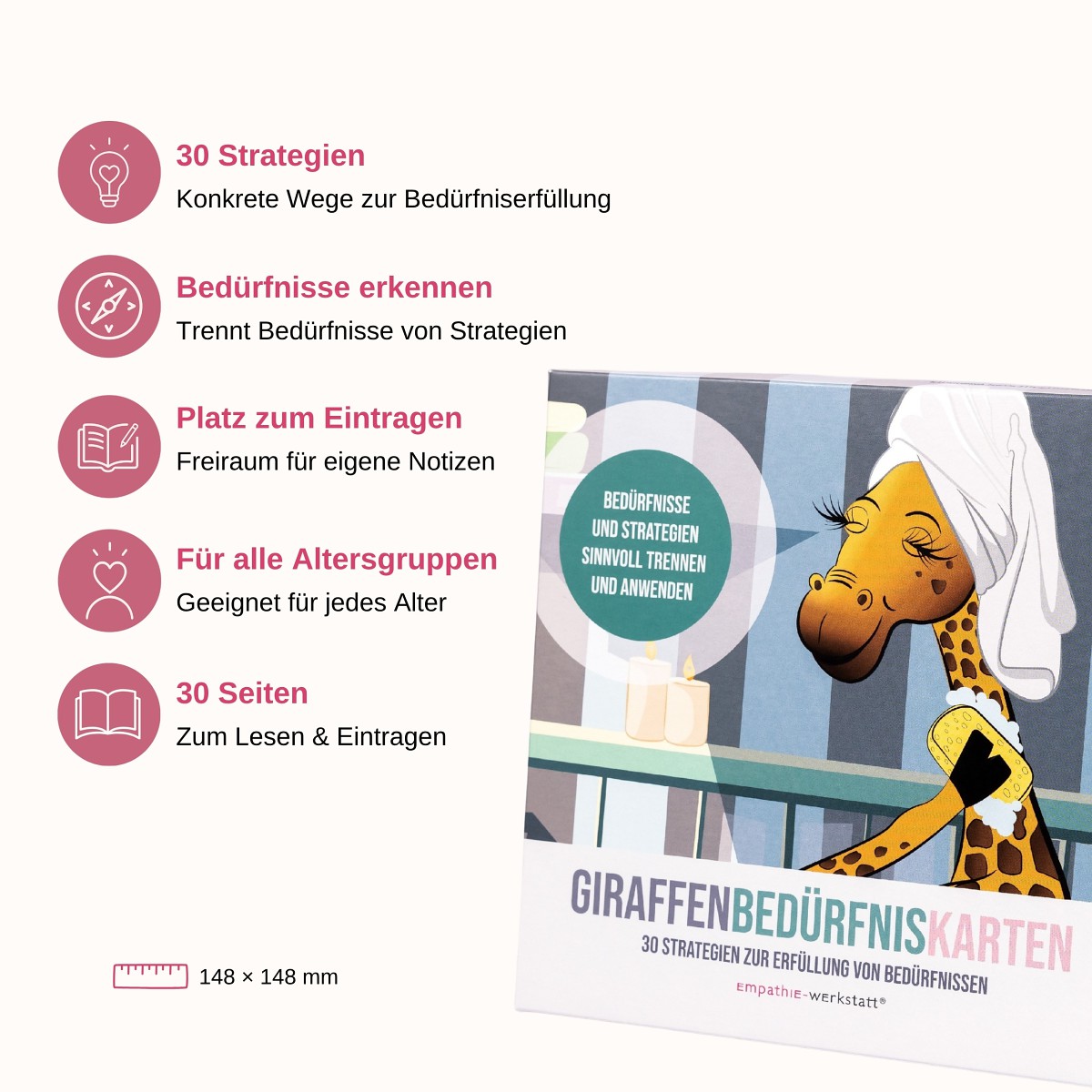 Giraffenbedürfniskarten-Set