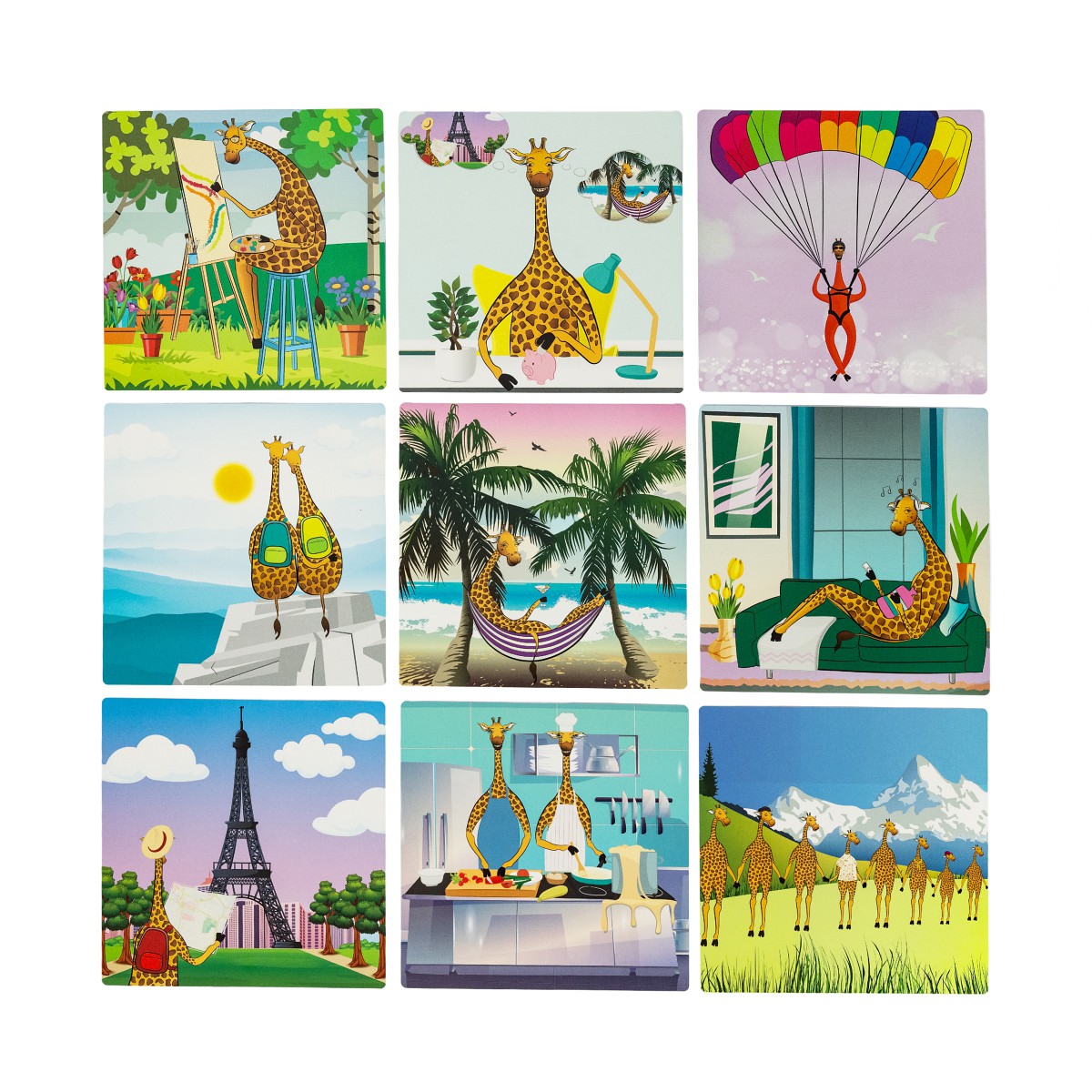 Giraffenbedürfniskarten-Set