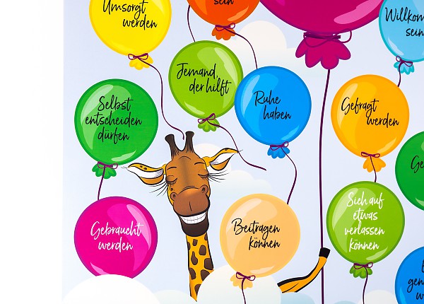 Giraffen-Bedürfniswelt-Poster