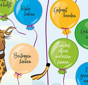 Giraffen-Bedürfniswelt-Poster