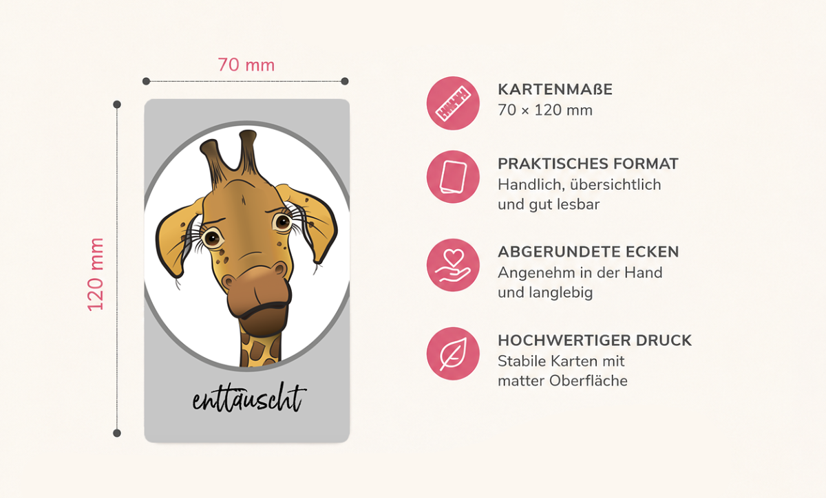 Giraffengefühlekarten-Set